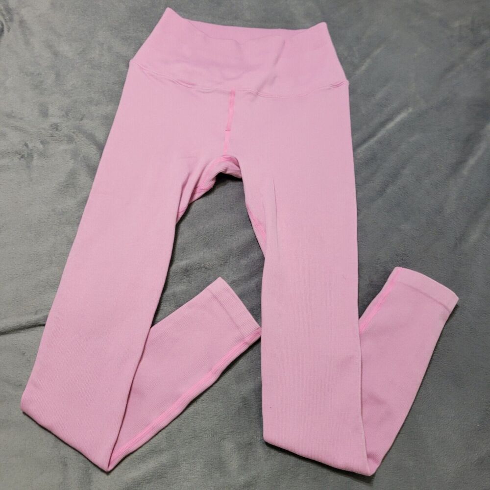Spiritual Gangster Pants Women Small Compressive High Rise Legging Ribbed Bottom